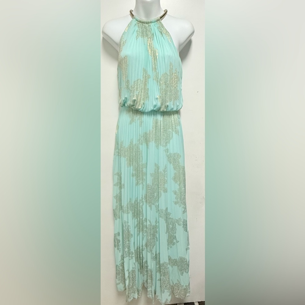 Xscape Green Halter Maxi Dress for Wedding Guest - Picture 2 of 8